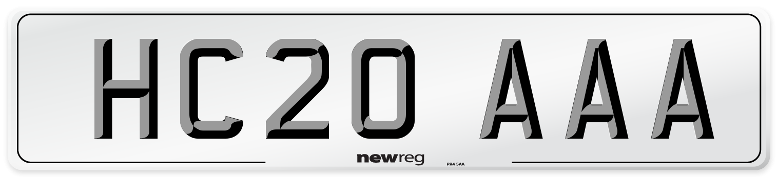 HC20 AAA Number Plate from New Reg